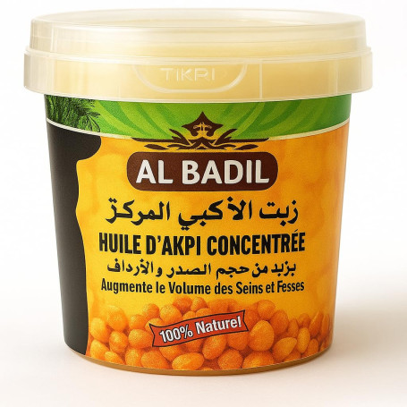 Huile d'Akpi Concentrée en Beurre d'akpi– Pure & Naturelle | Bienfaits Raffermissants & Nourrissants 100% Naturelle