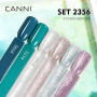 CANNI Vernis Gel Semi Permanent 6 Couleurs Pailleté 9ml | Pailleté Sarcelle Vert Bleu Gris Rose Violet UV LED Soak Off Gel Nail