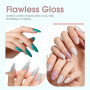 CANNI Vernis Gel Semi Permanent 6 Couleurs Pailleté 9ml | Pailleté Sarcelle Vert Bleu Gris Rose Violet UV LED Soak Off Gel Nail