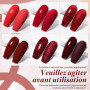 Born Pretty Vernis Semi Permanent Rouge Bourgogne Scintillant UV LED 6x7ml | Couleur vin rouge profond, effet pailleté, manucure