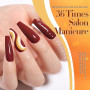 Born Pretty Vernis à ongles UV Orange Glitzer Rot Dunkelpflaume Braun | Vernis à ongles gel pour l'automne et l'hiver - Vernis U