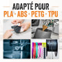 Colle Impression 3D Liquide 50 g - Super Glue Filament PLA ABS PETG TPU | dosage précis, transparente, imperméable, résiste à la