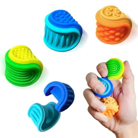 Echehi Balles Sensorielles Texturées, Lot de 3 Balles Anti Stress pour Adultes et Enfants, Fidget Toys pour Anxiété, TDAH, Autis