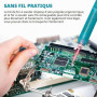 Kit de fer à souder sans fil à souder sans fil, rechargeable par USB, avec écran LCD, température réglable de 200 à 450 °C, fer