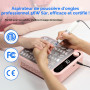Makartt Aspirateur Ongles Professional Nail Dust Collector LED | itesse Réglable, Filtre Réutilisable, Idéal pour Salon & Domici