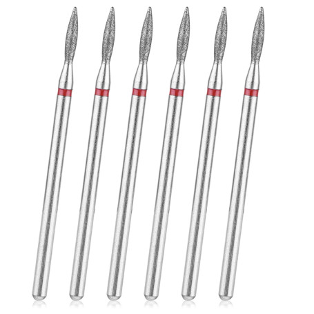 YUXIANLB Lot De 6 Forets À Cuticules Diamantés Avec Étui Outils De Manucure Professionnels De 3/32" En Carbure De Tungstène Pour
