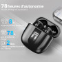 JBES Ecouteurs Bluetooth sans Fil, Écouteurs sans Fil Bluetooth 5.4, 6 Micro ENC Anti Bruit, Basses Puissantes, 60H de Lecture, 