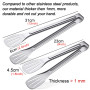 Extodry Lot de 2 pinces de cuisine en acier inoxydable 304 (30.5 cm, 22.9 cm), pince de cuisine, pince à barbecue, pince résista