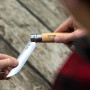 Opinel - N°12 Couteau de Poche Cranté - Lame 12 cm Acier Inox, Manche Bois de Hêtre, Usage Quotidien, Bague de Sécurité Virobloc