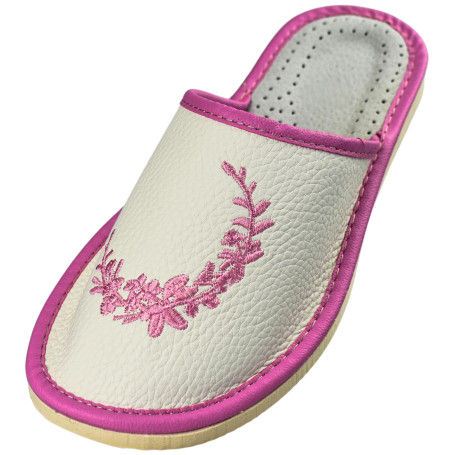 APREGGIO Chaussons Femme Cuir – Pantoufles Fait Main Confort – 36–41