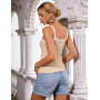 Aottori Débardeur Femme Col Rond Bretelles Spaghetti Dos Nu Côtelé Slim Fit | Sans manches, Été décontracté, Chic élégant, Basiq