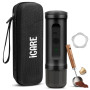 ICARE Machine a Cafe Portable, avec Sac de Rangement, Support et Cuillère | 2 en 1 compatible capsules et café moulu, à chauffag
