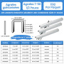 meite Agrafes 140/12 mm, Galvanisées Agrafes Type G T50-1 512 pièces, Couronne 10,5 mm, Heavy Duty Agrafes pour Agrafeuse G 140,