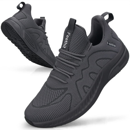 Feethit Baskets et Chaussures de Sport Homme Tennis Running Marche Sneakers | Mesh respirant, intérieur doux, amorti EVA, semell