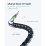 RAMPOW Cable iphone MFi Certifié Cable USB C vers Lightning Nylon Tressé 1M | Charge Rapide, Chargeur iPhone Power Delivery 3.0 