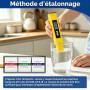 Testeur PH TDS EC 4 en 1 Testeur de qualité de l'eau haute précision | Mesure du pH Écran numérique avec auto-étalonnage Tempéra