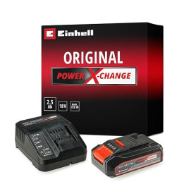 Einhell Original Starter Kit PXC 2,5 Ah | 18 V | 720 W | batterie + chargeur 3 A | charge 50 min | PXC | Li-Ion | gestion de cha