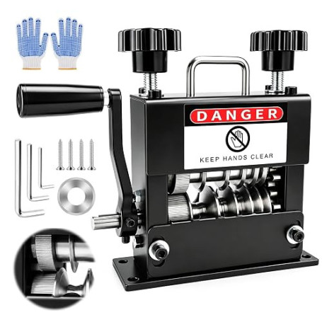 Machine a Denuder, Machine à Dénuder le Cuivre Manuelle avec Rouleau de Pression & Déflecteur Semi-Enveloppé, 0,4 à 17mm Denudeu