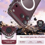 ORNARTO Diamantée Coque Magnétique pour iPhone 18 Pro Max | 17 Pro Max | Transparente, Haute Protection Anti-Choc Militaire, Des