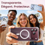 ORNARTO Diamantée Coque Magnétique pour iPhone 18 Pro Max | 17 Pro Max | Transparente, Haute Protection Anti-Choc Militaire, Des