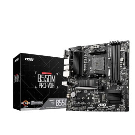 MSI B550M Pro-VDH Carte mère Micro-ATX, AM4 | Pour AMD Ryzen 3è gén, M.2, USB 3.2 Gen 1, USB Type-C pour panneau avant, HDMI