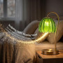 Tofficu Abat-Jour en Verre Vert, Globe Citrouille 12,5 cm pour Lampe | Ouverture 35 mm, Finition Texturée, Remplacement Pour Che