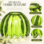 Tofficu Abat-Jour en Verre Vert, Globe Citrouille 12,5 cm pour Lampe | Ouverture 35 mm, Finition Texturée, Remplacement Pour Che