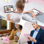 MoKo Coque pour iPad Mini 7 A17 Pro 2024, iPad Mini 6e Gén 2021 8,3", Rose | Pour iPad Mini Coque avec Porte-Stylet, Léger Étui 