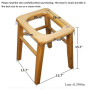 MOGUOBIN Siège vapeur en bois avec quatre pieds, toilettes tridimensionnelles, chaise vapeur V Steam at Hom eattachment H 40cm(p