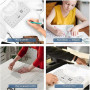 Guide de Règle de T-Shirt 18Pcs Outil d'Alignement de T-Shirt Ruler Guide | Guides de Règle pour T-Shirt | Transparent | Pour Al