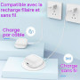 Étui de Chargement sans Fil Compatible avec AirPods 4ème génération (2024), étui de Chargement USB-C avec Bouton de synchronisat