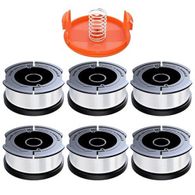 6 Pièces Bobine Fil Coupe Bordure Compatible avec Black et Decker,Ø1,65mm avec 10m Fil Coupe Bordure,Contient 6 Bobines de Coupe