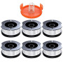 6 Pièces Bobine Fil Coupe Bordure Compatible avec Black et Decker,Ø1,65mm avec 10m Fil Coupe Bordure,Contient 6 Bobines de Coupe