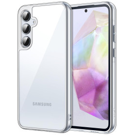 JETech Coque pour Samsung Galaxy A35, Transparent | Anti-Jaunissement, Antichoc, Dos PC Rigide Résistant aux Rayures, Étui Houss