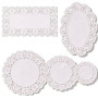 250 Pièces Napperon Papier，BetterJonny Napperon Dentelle de Différentes Tailles Gâteau d'emballage Tapis de Papier pour Gâteau,