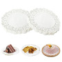 Lot de 200 pointes à gâteau de 11.4 cm en papier, Sets de table ronds en papier papier dentelle blanc rond, pour anniversaire, m