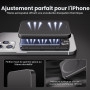 Kstime Batterie externe magnétique 10 000 mAh, design ultra fin en titane de 14 mm, chargeur portable sans fil PD20W avec entrée