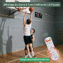 Ousmile Tableau d'affichage électronique Portable, 39,4 * 4 * 15,8cm, Basketball Scoreboard avec Horloge, Compte à Rebours, Tabl