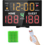 LUCKY TIME Tableau de Score électronique pour Basketball avec Buzzer | Portable, Écran LED haute luminosité, alimenté par piles,