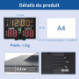 LUCKY TIME Tableau de Score électronique pour Basketball avec Buzzer | Portable, Écran LED haute luminosité, alimenté par piles,