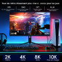 Kryoza Câble HDMI 8K 3m,Cable HDMI 2.1 8K@60Hz 4K@120Hz 7680P | Ultra Haute Vitesse Supporte HDR10 3D eARC HDCP2.2&2.3,Compatibl
