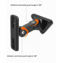 QWORK® Lot de 2 Supports muraux universels pour Enceintes, Inclinaison et Rotation à 180°, Charge maximale 13,6 kg