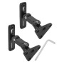 QWORK® Lot de 2 Supports muraux universels pour Enceintes, Inclinaison et Rotation à 180°, Charge maximale 13,6 kg