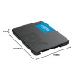 Crucial BX500 SATA SSD 2To, SSD 2.5" Interne, jusqu'à 540MB/s, Compatible avec Ordinateur Portable et de Bureau (PC), 3D NAND, A