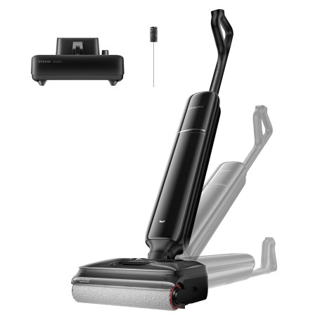 dreame T12 Pro-A Aspirateur Laveur, Ultra-Fin de 9,85 cm,Aspiration 25000Pa | autolavage du rouleau à 95 °C, séchage à l'air cha