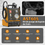 LUTIFIX AST605 Purgeur de frein pour voiture, 220 V, automatique, avec 20 adaptateurs de 0,7 à 2,5 bar, pression réglable, dispo