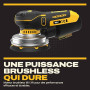DEWALT Ponceuse excentrique sans fil 125 mm 18V XR, moteur brushless, vitesse variable 5 positions, avec sac souple et disques a