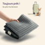 Knupis Tapis Auto-Chauffant Chat 60x45 cm Gris – Couchage Doux Anti Bruit | Renvoie la chaleur du corps sans électricité, housse