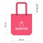 SAKETOS Sac en tissu à peindre non imprimé - pièces 38 x 42 cm - Tote Bag - 5, 10, 25 pièces - Sac en coton avec deux poignées l