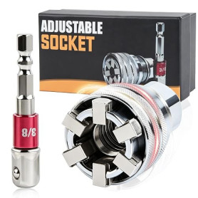 KEWAYO Clé à douille universelle réglable de 10 à 19 mm